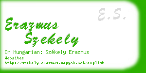 erazmus szekely business card