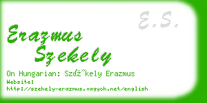 erazmus szekely business card